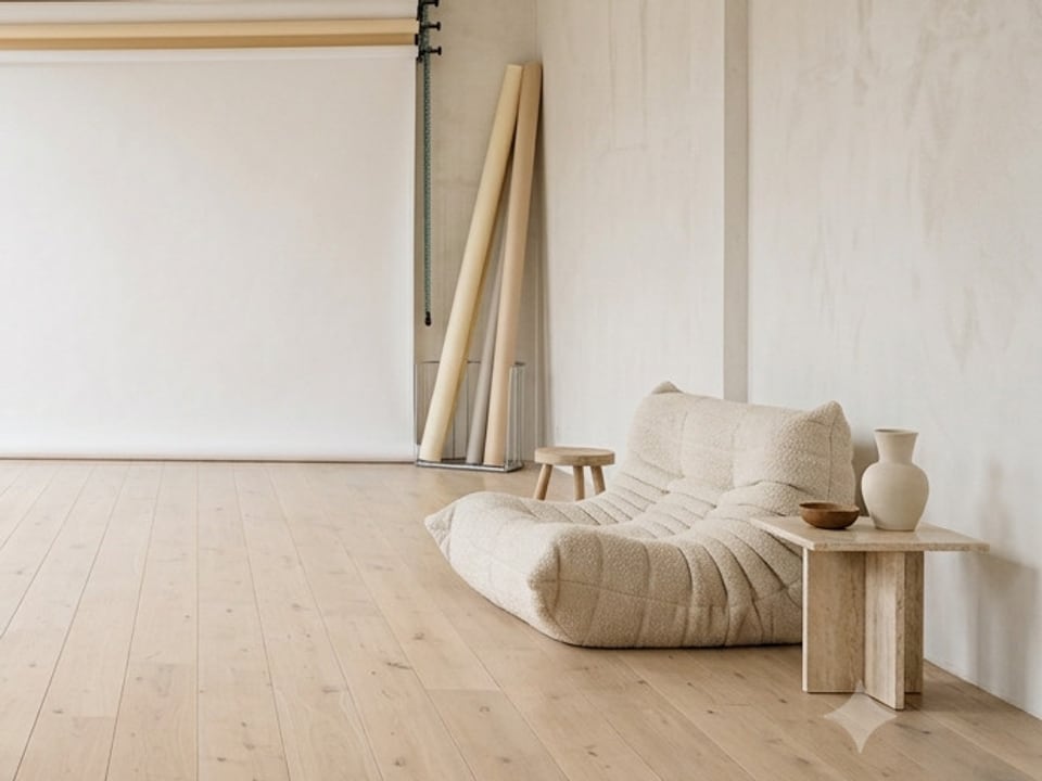 De studio ingericht voor meetings